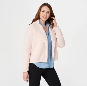 Women's Pink Textured Jacket